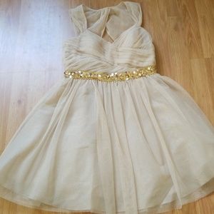 Gold sheer top golden prom dress juniors